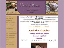 Tablet Screenshot of kennelofdreams.com